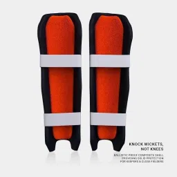 Cricket Keeping Shin Guards Wicket Keeper Pads Protective Gear for Keeper's Height (4'5" - 5'3") Cricket Wicket Keeping Pads Super Slim Gear Comes with a 3-inch Strap (White, Youth) image 3