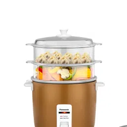 Panasonic Electric Automatic Rice Cooker With Auto Switch Off | SR-WA22H (SS) | 2.2 Litre Capacity | 750 Watts | Gold Color image 1
