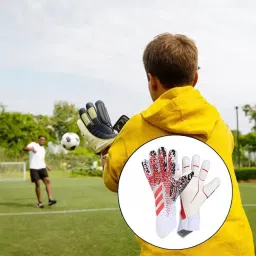 CALANDIS™ Soccer Goalie Gloves Anti Slip Hand Protector Professional Goalkeeper Gloves Size 7 Red and White | Gloves | Clothing, Shoes & Accessories | Soccer image 1