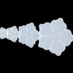 GBC Art Flower Mold 4 in 1 Decorative Epoxy Resin Art Mould DIY Art and Craft 3D Leaf Flower 4x4", 3x3",2x2", 1.5x1.5" inches image 1