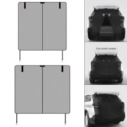 MERISHOPP Car Tailgate Mesh Screen Privacy Protection for Camping Fishing SUV Van 150 cmx150 cm| Camping Gear | Heavy-Duty Tent Stakes & Guy Lines Set image 4