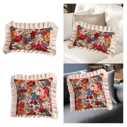 Bnf® Flower Decorative Throw Pillow Retro Soft Seat Cushion for Bedroom Dorm Cafe Square | Home & Garden | Home D?©Cor | Pillows image 4