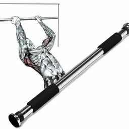 ALYV Heavy-Duty Pull-Up Bar & Premium Gym Gloves Combo | Adjustable Doorway Chin-Up Bar for Home Workouts & Wrist Support Gloves for Strength Training & CrossFit image 3