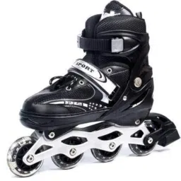 FITZERA Adjustable Inline Skating Shoes with Led Wheels for Boys Girls Kids Blue Roller Skates Outdoor Fun Comfortable Skates for 5 to 16 Years ABEC 7 Bearings Pu Wheels image 2