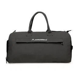 arrowmax Gym Bag for Men & Women with Shoe Compartment | Travel Duffle Bag | Water-Resistant Sports Bag for Gym Workout, Trekking & Travel | Separate Wet Pocket & Multiple Compartments (Black) image 1