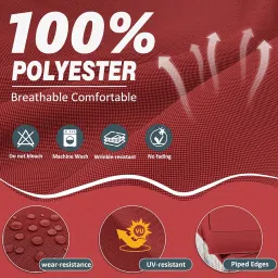 Patio Furniture Cushions, Replacement Outdoor Cushions for 4-Seat Patio Furniture, Waterproof Cushions for Outdoor Sectional Sofa Couch, Red image 5