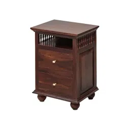 FROM SHEKHAWATI Aruna Carved Spindle Night Stand image 5