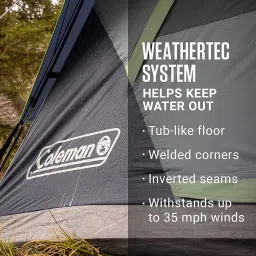 Coleman 4-Person Dark Room SkyDome Camping Waterproof Dome Tent l with More Headroom & 5 Minute Set Up with Fixed Pre-Attached Poles (Get Complimentary 2 Coleman BYOT Camping Nightout Event Passes) image 5