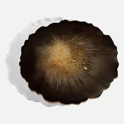 MGS CRAFT VIBES (8 inch) Siliconee Resin Tray Mold, Zig Zag Round Dish Mold Serving Tray with Edge, Circle Plate Epoxy Resin Casting Mold for DIY Faux Agate Tray, Serving Board, Coaster, Home Decor. image 4