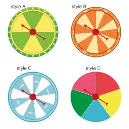 TRENDIVIBE Wall Mount Prize Turntable Compact for Carnival Gatherings Teaching Activity Style A image 2