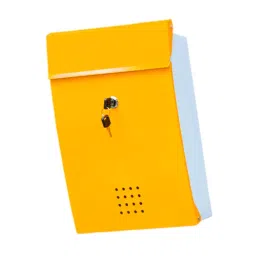 Bnf®Locking Mailbox Wall Mounted Metal Post Box for Gate Outside House Apartment White Yellow|Home & Garden|Home & Garden|1 Locking Mailbox image 2
