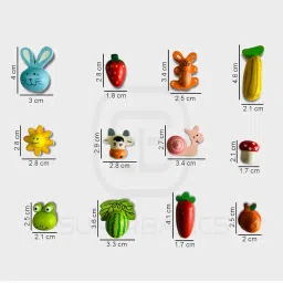 SuperBasics Mix Wooden Fridge Magnets | Randomly Selected 12 Pieces image 4