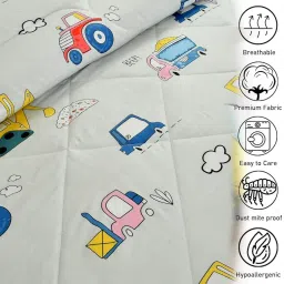 YAZLYN COLLECTION Single Bed Blanket for Kids | Cartoon Printed Dohar for Kids Boy & Girls | Soft Children Comforters | Summer & Winter Blanket (60x90 Inches) 200 TC image 3