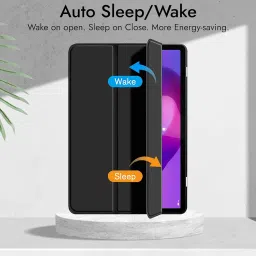 Robustrion Case Cover for Lenovo Idea Tab Cover 11" with [Pencil Holder], Trifold Flip Cover Case for Lenovo Idea Tab Cover 11" [Auto Sleep Wake Support] - Black image 2