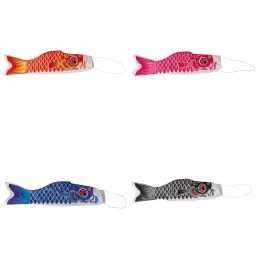 Merishopp 4X Colorful 150cm Japanese Carp Koinobori Streamer Wall Decor Boy's Day image 1
