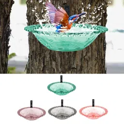 CALANDIS™ Wall-Mounted Bird Bath Large Capacity Bird Water Bowl for Terrace Lawn Patio Blue | Birdbaths | Bird & Wildlife Accessories | Yard, Garden & Outdoor Living image 1