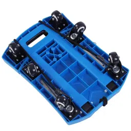 AR Mall Foldable Platform Trolley for Heavy Weight/Material Handling Goods with Capacity of 150KG with 6 Wheels Trolley for Home Office Warehouse & Industries Luggage Cart (6 Wheel Plastic Trolley) image 4