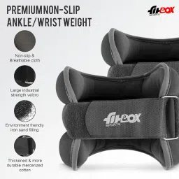 FitBox Sports Professional Neoprene Ankle Weights | Wrist Weight (0.5kg - 4kg) for Training, Running, Boxing, Jogging, Cycling image 1