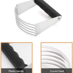 Browse Bliss Dough Blender, Heavy Duty Stainless Steel Pastry Cutter with Rubber Non-Slip Grip, Butter Cutter and Biscuit Blender for Kitchen Baking image 1