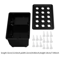 ECOMISTIQ® Hydroponic Growing System Kit Planting Container for Balcony Parterre Garden Black|Home & Garden | Yard Garden & Outdoor Living | Gardening Supplies | Hydroponics & Seed Starting image 1