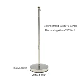 Desktop Flag Holder Flag Pole with Sturdy Base Party Indoor Flag Pole Holder 9cmx9cmx27cm Argent image 1