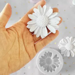 Daisy Flower Shape Silicone Mold 3D for Candle Making Flower Mould Soap Resin Art and Craft Chocolate Cake DIY (Multicolour) image 3