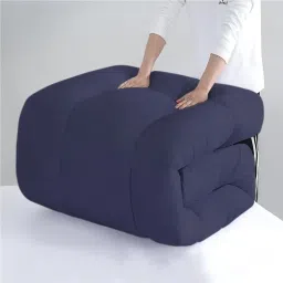 AJISH Super Soft Mattress Topper Single Bed 78X36 | Single Bed Topper Padding 2" inch | 1200 GSM Microfiber Top Surface Back & Neck Pain Relief | Comfort Sleep All Night (Dark Blue, 3 X 6.5 Feet) image 5