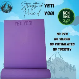 YETI YOGI 6mm Eva Yoga Mat for Exercise, Anti-Slip Workout Mat for Unisex, Durable & Comfortable Yoga Mats for Home, Gym, and Pilates (Purple, 6mm) image 4