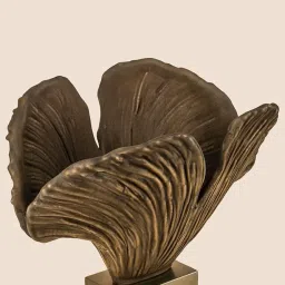 ACAD Home | Resin & Metal Flower Sculpture | Symbolizing The Balance of External and Internal Beauty | Color-Antique Brass Gold image 5