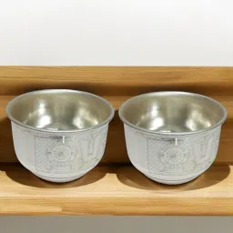 Brass 2.7 Inch Tirumala Design Prasadam Bowl for Home & Temple Pooja Decor k4627 image 1