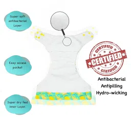 Dumbledo Premium Cloth Diaper with Cotton Insert (Pack of 3) | Hypoallergenic | Reusable & Washable | Adjustable Snaps | Ideal for Toddlers | 3 Months – 3 Years | Unisex Baby image 1
