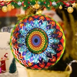 The Artment Celestial Harmony Multicolor 12inch StainlessSteel Vibrant 3D Sculpture for Indoor and Outdoor Use Wind Spinner (Model - 3) image 2
