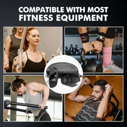 Shop Crowds Weight Lifting Grip for Men - Lifting Hook Straps for Gym Deadlifiting | Gym Gloves for Men Women Anti Slip Grip | Dumbbell Barbell Grip image 2
