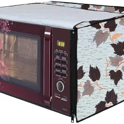 MobiCR Microwave Oven Cover Dust Proof & Water Proof for LG 21 Litre Convection Microwave Oven, 33,White::Brown image 2