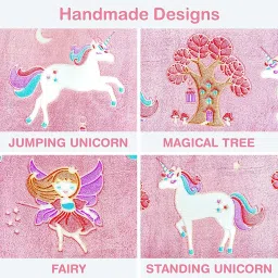 Glow in The Dark Blanket Kids-Teens Boys & Girls Travel Lightweight Throw Blankets Soft & Fluffy (Fairy Unicorn) image 3
