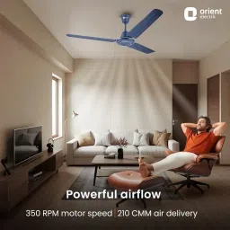 Orient Electric Apex-FX 1200mm Ceiling Fan for Home| BEE Star Rated Energy Efficient Fan| Rust Resistant | Strong and Powerful Motor | 2 Years Warranty by Orient | Blue - Pack of 1 image 1