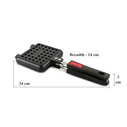 HAZEL Marvy Aluminium Waffle Maker | Mini Waffle Maker For Home | Non Stick Waffle Maker Easy Cook| Non Electric Waffle Mold For Gas Stove image 3