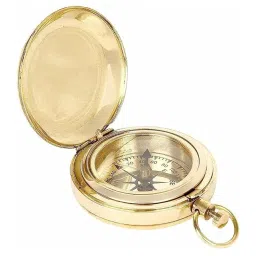 Handmade Brass Push Button 2 Inch Magnetic Compass Direction Finder Navigational Collectible Pocket Compass Unique Gift for Camping and Hiking Travelling image 2
