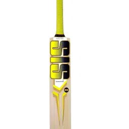 Sainistars Popular Willow Cricket Bat | Lightweight Professional Bat for Tennis Ball | Thick Edge, Curved Blade | Ideal for Adults, Tournament & Club Matches, (Yellow Bat D1, Size-06) image 2