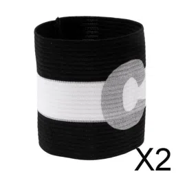 VELURA 2xFootball Soccer Sports Arm Adjustable Bands Captain Armband #1 Black|Sporting Goods | Team Sports | Soccer | Clothing, Shoes & Accessories image 1