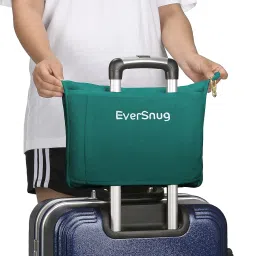 EverSnug Travel Blanket and Pillow - Premium Soft 2 in 1 Airplane Blanket with Soft Bag Pillowcase, Hand Luggage Sleeve and Backpack Clip (Teal) image 3
