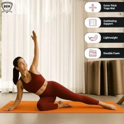 Premium Yoga Mat for Men & Women – Non-Slip, Eco-Friendly, Extra Thick (4mm) Exercise & Fitness Mat for Yoga, Gym & Home Workout with Carry Strap_BSM_3 image 2