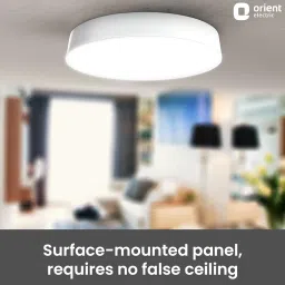 Orient Electric 6W Rimless Round LED Full Screen Surface Panel Light | 6500K, Cool White| Surface Ceiling LED Light (No False Ceiling Required)| Pack of 1 image 3