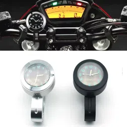 MERISHOPP Motorcycle Handlebar Mount Clock Accessories Electric Vehicle Timepiece Black image 5