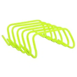 Navrang Agility Hurdles for Sports Training, 6 inches Height, Running and Jumping Drills, Football, Exercise Equipment, Pack of 3, Yellow and Green image 1