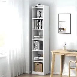 MATTERHORN 7 Tier Bookshelf Free Standing, Display Floor Standing Shelf for Books, Organizer, for Bedroom Home Office Living Room (DIY, 180 x 33 x 24cm, MOBS-91104Vary) (Pearl White) image 5