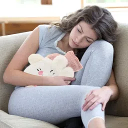 KMOTID Hot Water Bottle Body Warmer with Cover 1000ml | Durable Hot Bags for Pain Relief,Period Cramps-Leakproof Safe Portable Injection Water Bag for Waist Hand Winter Warmer,1 Liters (Pink,1000ml) image 4