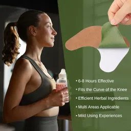 AMAZHEAL Herbal Knee Pain Relief Patches | Instant Relief for Knee, Joint & Muscle Pain | Natural Wormwood Extract & Eucalyptus (20 Patches) (Pack Of 1) image 2