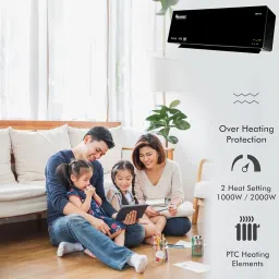 Warmex Wall Mount PTC Room Heater For Home 1000/2000 With Over Heat Protection | Heater Air Conditioner for Winter Indoor Use Bedroom | No Oxygen Burning, ISI Certified With 1 Year Warranty image 4