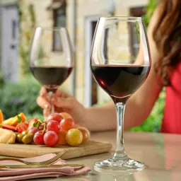 Red-Rubby Style Crystal Clear 310 ml Red Wine and White Wine Glasses Perfect for Parties, Gifts,Housewarming,Weddings,Aniversary Set of 2 image 3